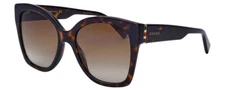GUCCI GG0459S-002 Cateye Designer Sunglasses in Havana Tortoise Gold/Brown 54 mm