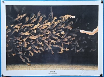 Vernon Finney Hand-Signed ''REACH'' Poster Print 35''X26''