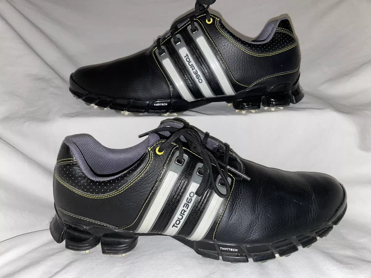 Adidas Tour 360 Boost Men&#039;s Size Black/White Shoes EUC! | eBay