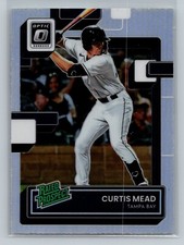 2022 Optic PRIZM Curtis Mead ROOKIE CARD #RP-19 - Tampa Bay Rays. rookie card picture