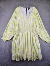 Torrid Dress Womens Sz 4 (26) Long Sleeve Mini Wide Waist Skater Dress NEW