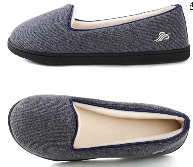 SAOLA Pantofole da donna leggere con suola antiscivolo in memory foam accogliente taglia 10 (0386)