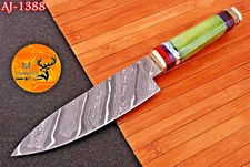 CUSTOM HAND MADE FORGED DAMASCUS STEEL KITCHEN CHEF KNIFE 1388