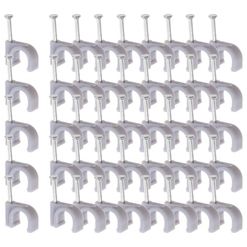 100 Pcs Steel Nail Line Card Electrical Staples for Wiring Ethernet - 第 2/12 張圖片
