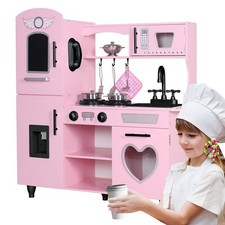 Play Kitchen, Pink Kids Kitchen Set for Girls Kitchen Set for Kids Ages 6-8 G...