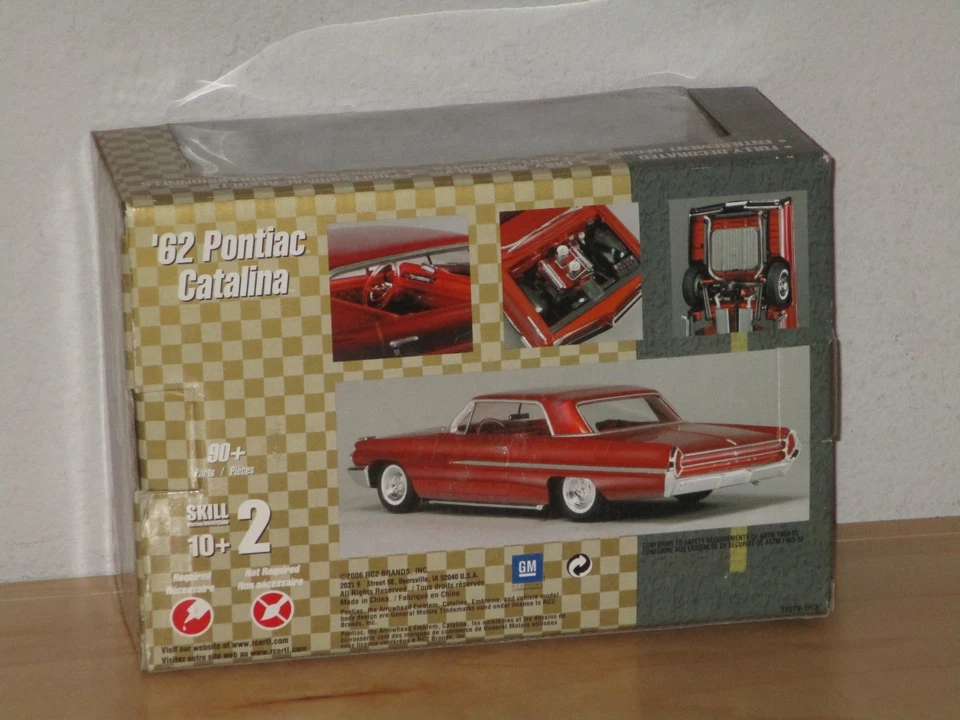 AMT 1962 Pro Shop Pontiac Catalina Dark Red Diecast Plastic Model Kit Brand New - Image 2 of 2