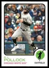 A.J. Pollock 2022 Topps Heritage #611 White Sox MLB READ FREE SHIP AutographDen