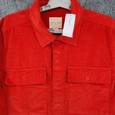 American Eagle Shirt Jacket Mens L Red Cordur...