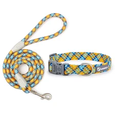 Leashes and Collar Set for Small Medium Large Dogs Pet French Bulldog Chihuahua 