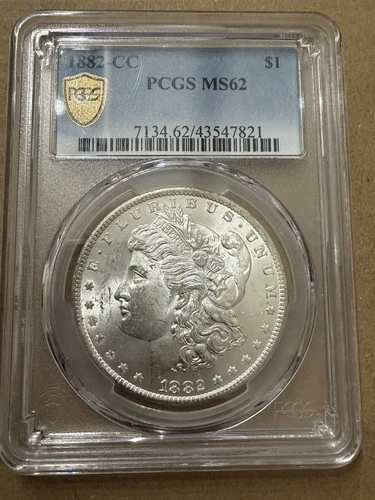 1882-CC Morgan Dollar PCGS MS62 Gold Shield Carson City Silver Dollar