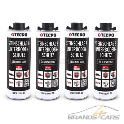 TECPO 4x 1 L UNTERBODENSCHUTZ BITUMEN HQ+ SCHWARZ ÜBERLACKIERBAR STEINSCHLAG #