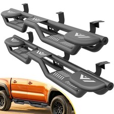 For 2005-2023 Toyota Tacoma Double Crew Cab Side Running Boards 3-raised Steps