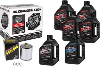 #ad Maxima Oil Change In A Box Synthetic Oil Kit Chrome #90 119016C Harley Davidson $89.73