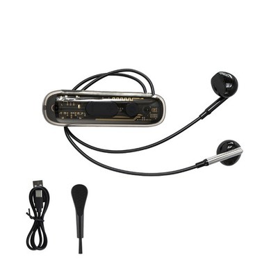 48dB Rechargeable Voice Amplifier Bluetooth 5.4 8 Volume 20H Clip For Seniors