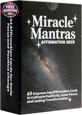 Miracle Mantras Affirmation Deck 63 Daily Positive Self Love Cards for Women,