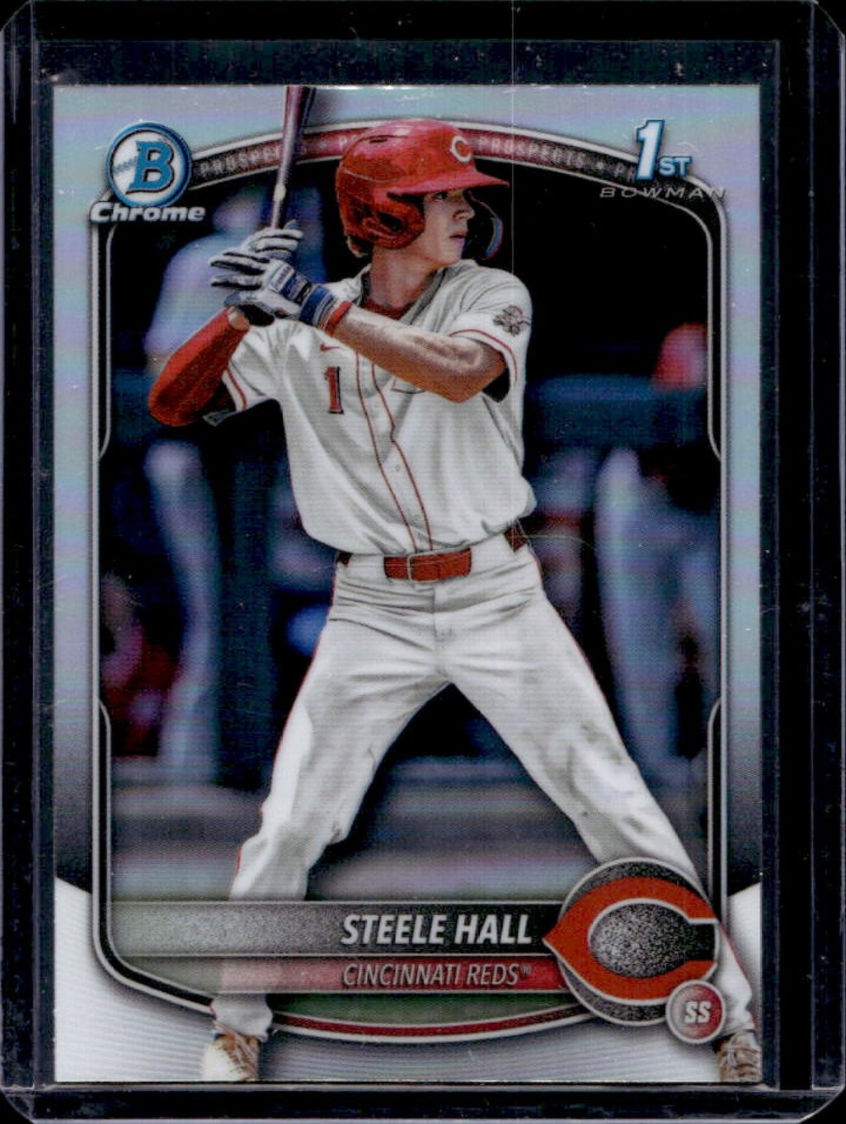 2025 Bowman Draft Steele Hall Chrome Refractor 1st Prospect #BDC-20 Reds