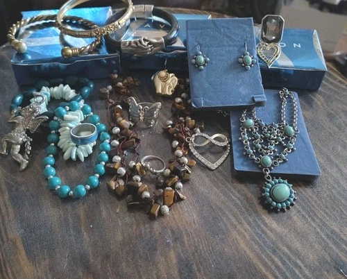 Vintage Jewelry Lot Mixture Of Costume And Modern All Wearable To