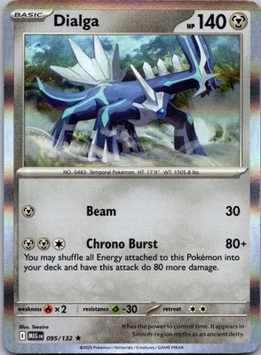 Dialga 095/132 R Mega Evolution Pokemon Holo Near Mint