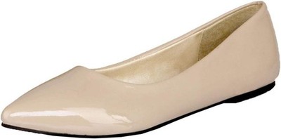 EUR42 Damen Flache Pumps Lack Spitz Ballerinas Pointed Toe Schuhe Geschlossen Be