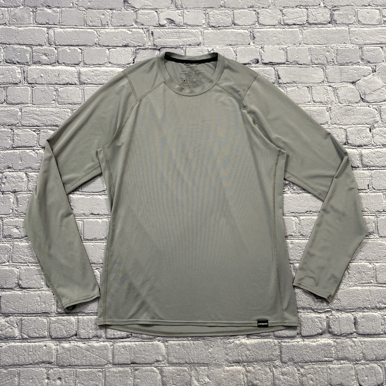 PATAGONIA CAPILENE 1 Mens M Base Layer Gray Thermal Shirt Gorp Hiking Ski READ