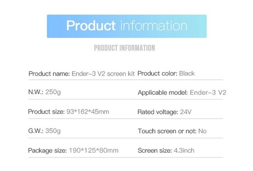 Kit écran Ender-3 V2 interface utilisateur conviviale pour imprimante 3D W6R5 - Photo 10/10