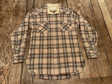 vintage PENDLETON men's M Plaid Wool Pearl Snap High Grade Western Wear Shirt