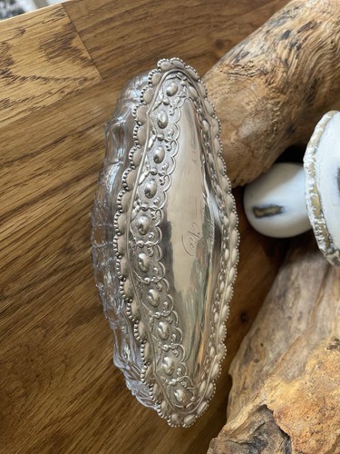 Beautiful Antique 1905 James Deakin & Sons Silver Lidded Crystal Trinket Box - Picture 4 of 12
