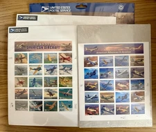 US # 3142 and # 3916-25 American Aircraft & Aviation Issues w/ Print