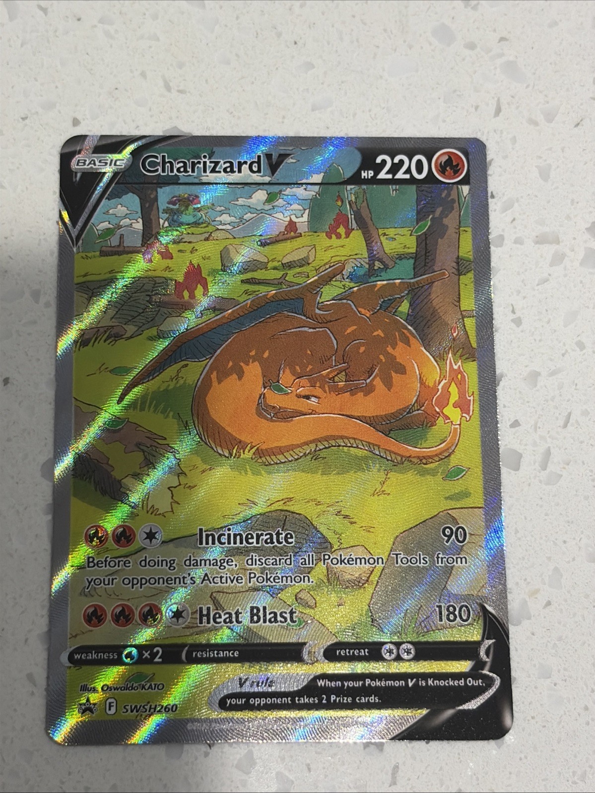 pokemon trading card game promo charizard v swsh260 - Black Star - Alternate Art Holo Colorless Rule Pokemon - Sword & Shield