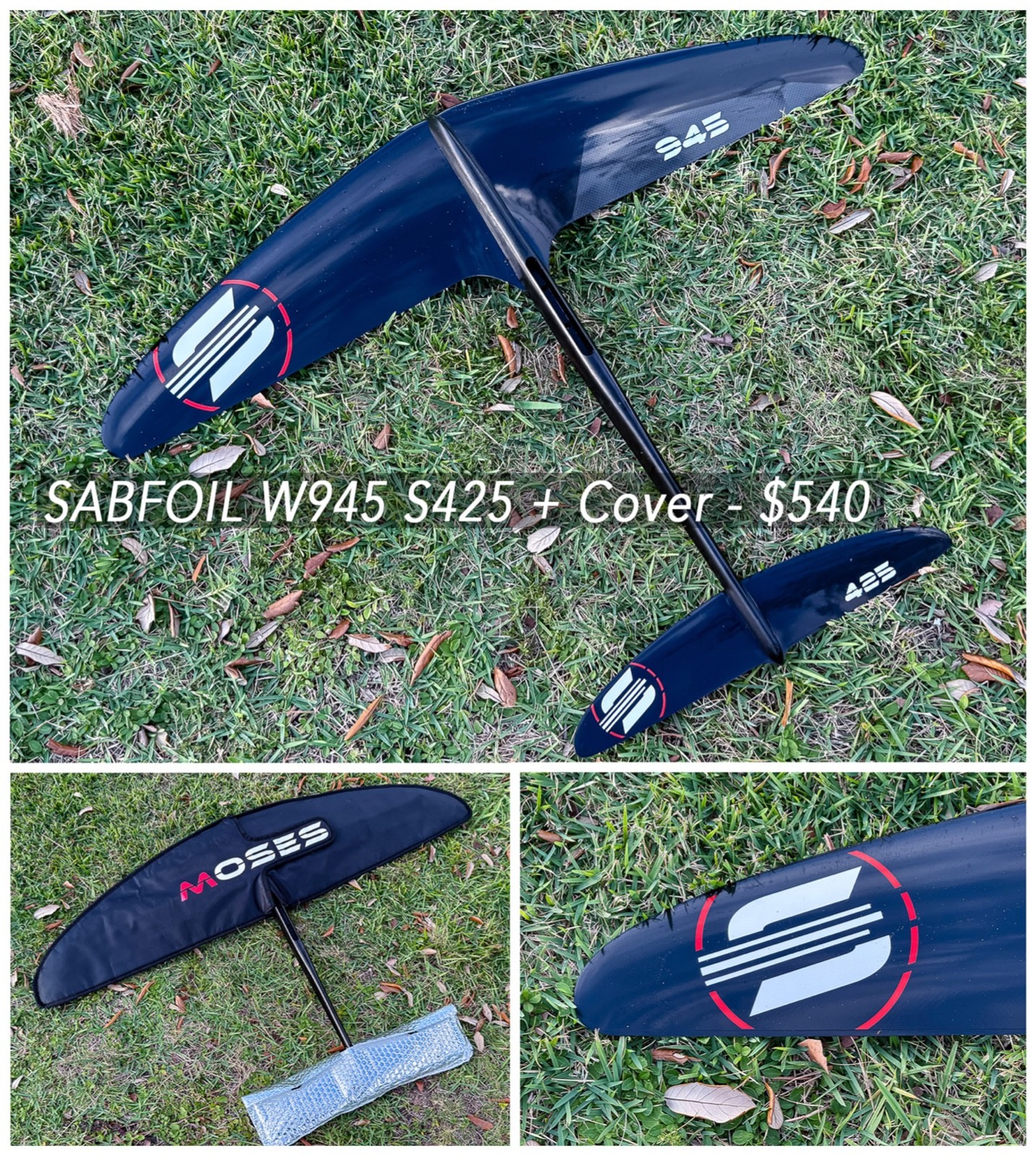 SABFOIL Carbon W945 + S425 + Fuselage + Cover - Wing-surfing- Kite-Foiling