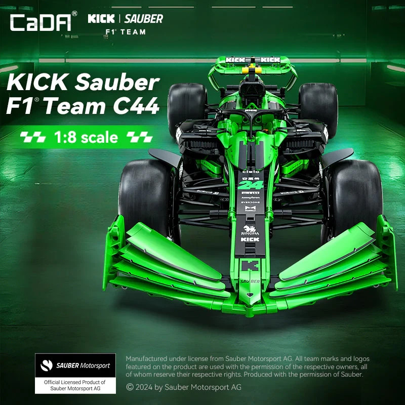 CaDA C64010W, KlCK Sauber F1 Team C44, building bricks, 1:8 Scale model