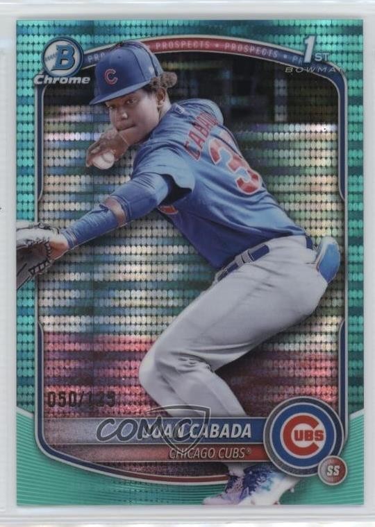 2025 Bowman Chrome Prospects Aqua Pulsar Refractor /125 Juan Cabada #BCP-207 tw0