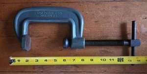 Wilton #104 Drop Forged Steel C-Clamp Extra Heavy Duty Made In USA 4" Opening