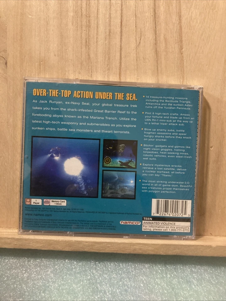 Treasures of the Deep PlayStation 1 PS1 Manual con Tarjeta de Registro Foto 2 de 4