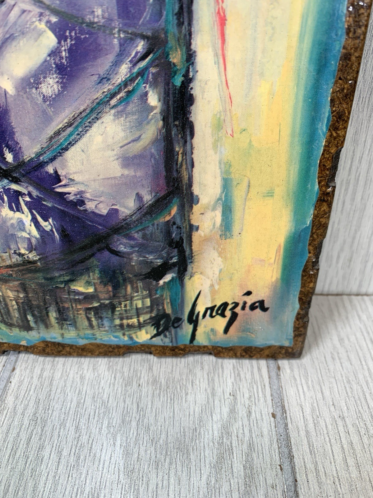 De Grazia Signed  Wall Hanging Wood Plaque Art MY VERY OWN PAPOOSE Decor