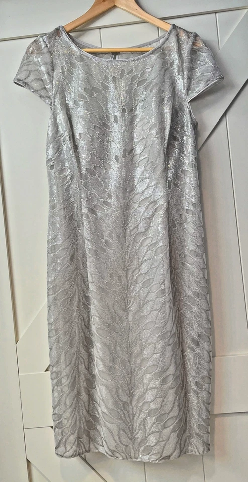 Vestido de cóctel Adrianna Papell funda lentejuelas (talla 14 regular) (NUEVO sin etiquetas) Foto 2 de 4