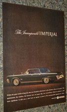 1964 Chrysler Imperial Crown Original Advertisement Print Art Ad 64 1964 Chrysler Imperial Crown Original Advertisement Print Art Ad 64