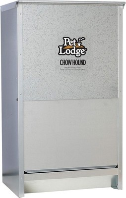 Automatic Dog Feeder Chow Hound Outdoor Pet Feeder Large Dogs Tough Galvanized