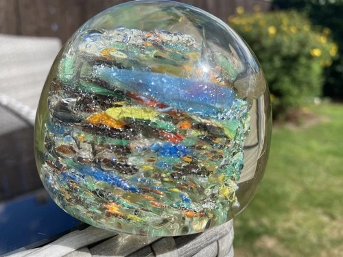 Antique End of Day Paperweight Glass