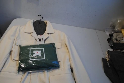 KIRED BY KITON NAPLES JACKET 1450.00 POSTER. SIZE 50 WARM WOOL CLOTH DRAWSTRING Q image 8