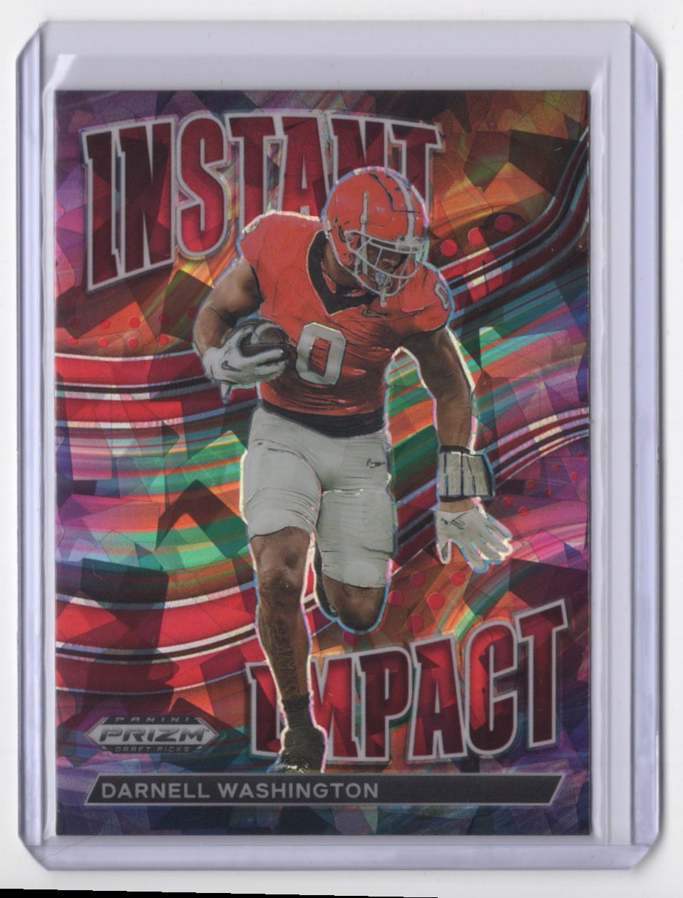 2023 Panini Prizm Draft Picks Red Ice Darnell Washington Georgia Instant Impact