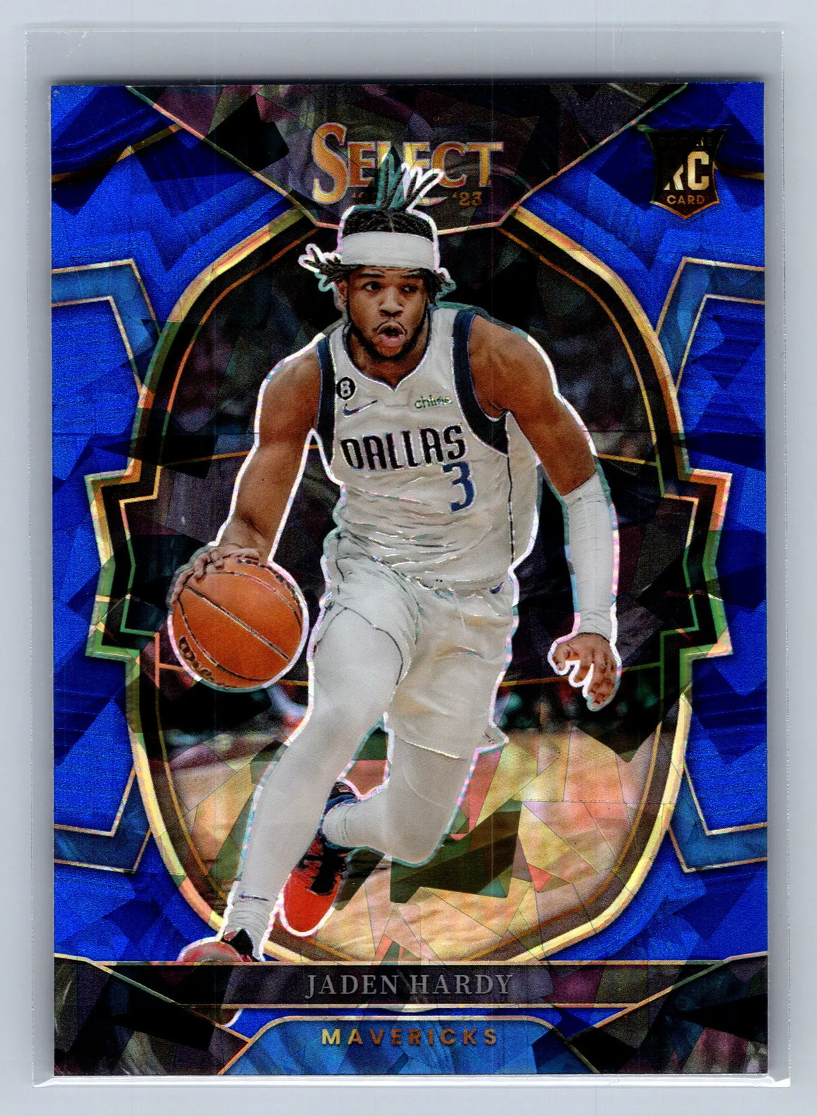 2022-23 Panini Select Jaden Hardy Blue Ice #80