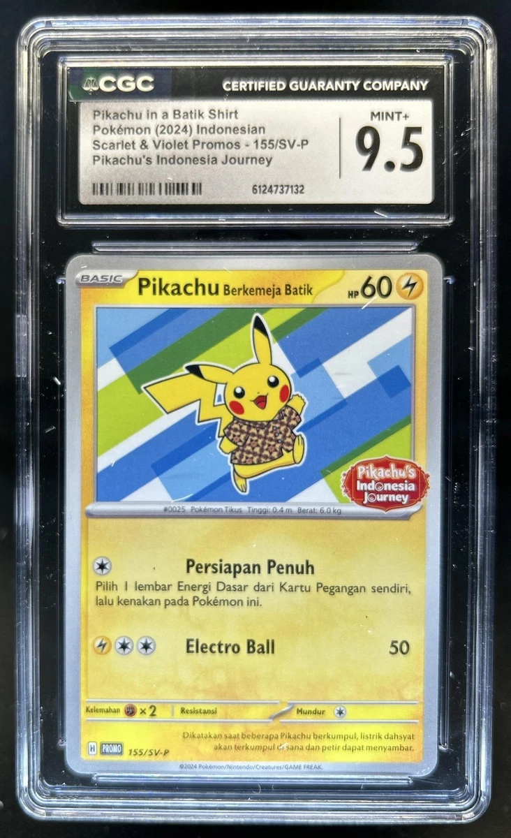 Pokémon Pikachu Grade 9.5 Pokémon TCG Individual Collectible Card