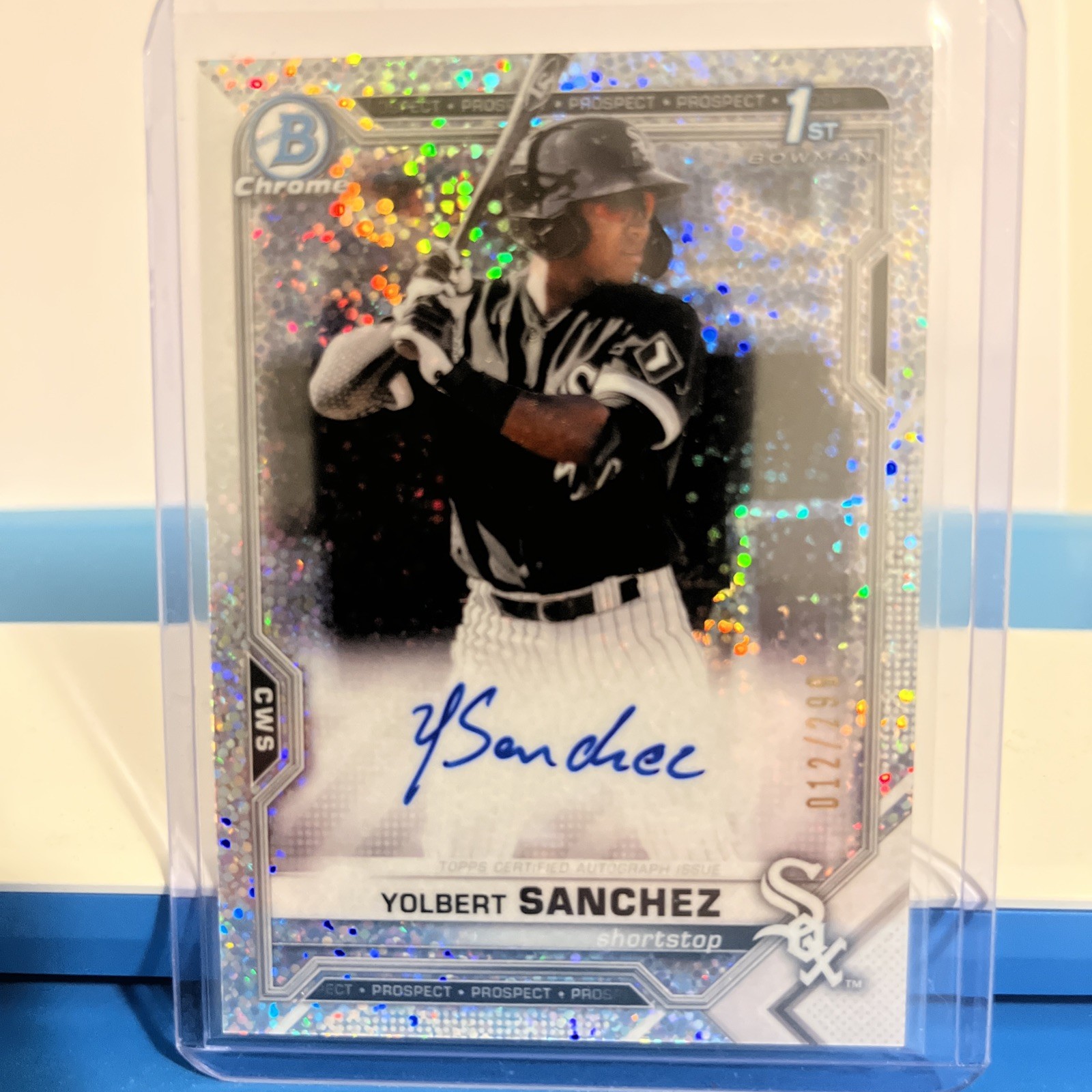 2021 Bowman Chrome Prospects Yolbert Sanchez #BCP-40 Speckle Refractor /299 (RC)