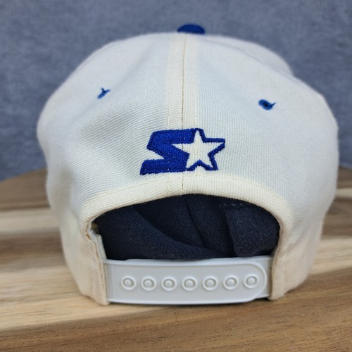 Cappello Berretto Vintage Duke Blue Devils Snap Back Crema Starter Logo Spellout Lana Uomo - Foto 5 di 10