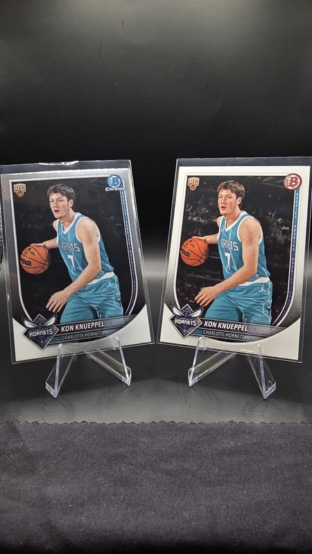 Topps Bowman Kon Knueppel 2 Card Lot - Hornets NBA Basketball 