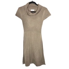 Calvin Klein Size Small Cowl Neck Sweater Dress Short Sleeve Modest