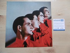 Ralf Hütter autograph signed 30x30 cm LP inlet "power plant man-machine" ACOA