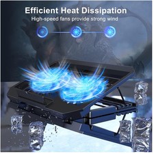 Portable Laptop Cooling Stand for 12"-15.6" Laptops Black 