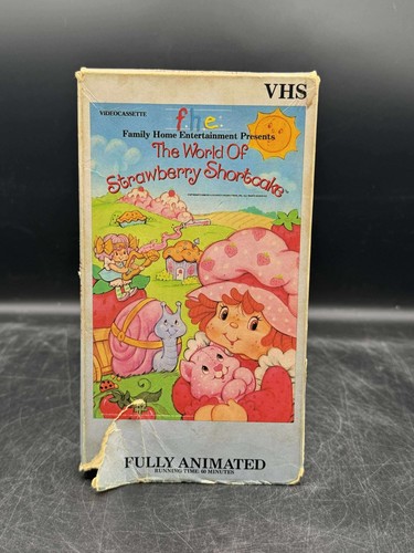 The World Of Strawberry Shortcake (VHS, 1985) FHE Cartoon Rare Slipcover HTF - Foto 2 di 9